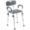 Flash Furniture 15" L, Plastic, Aluminum, Gray Quick Release Bath Chair DC-HY3523L-GRY-GG - alternate 8